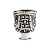 Ginori Labirinto Black Museo Vase -  7.5"